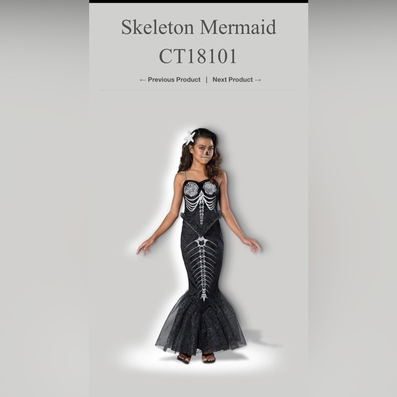 INCHARACTER Other - INCHARACTER Skeleton Mermaid - NEW - 2B GIRLS SMALL COSTUME